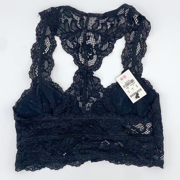 Express Black All Over Lace Bralette - Picture 3 of 3